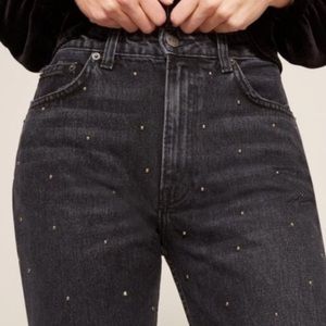 NWT Reformation Harley Jean Pacific studded high rise jeans mom Y2k trendy 30 L